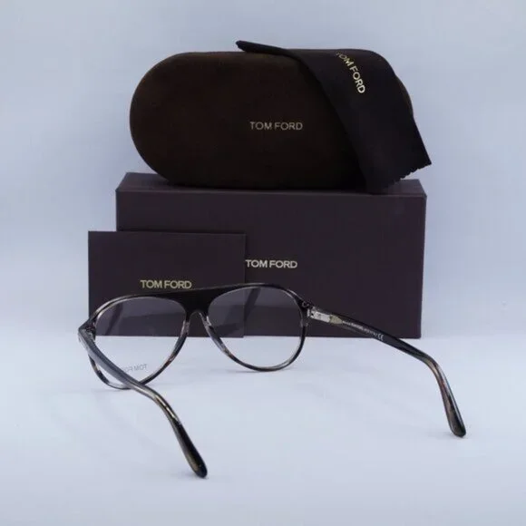 Tom Ford FT5319 020 Eyeglasses Dark Havana 56mm Aviator Frame, Blue Light Block